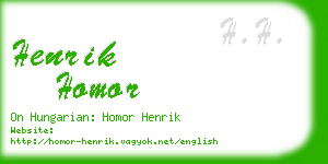 henrik homor business card